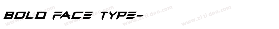 BOLD FACE TYPE字体转换